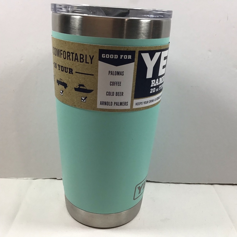 Rambler 20 oz Stainless Steel Tumbler with Magslider Lid in Seafoam NEW - Picture 7 of 9